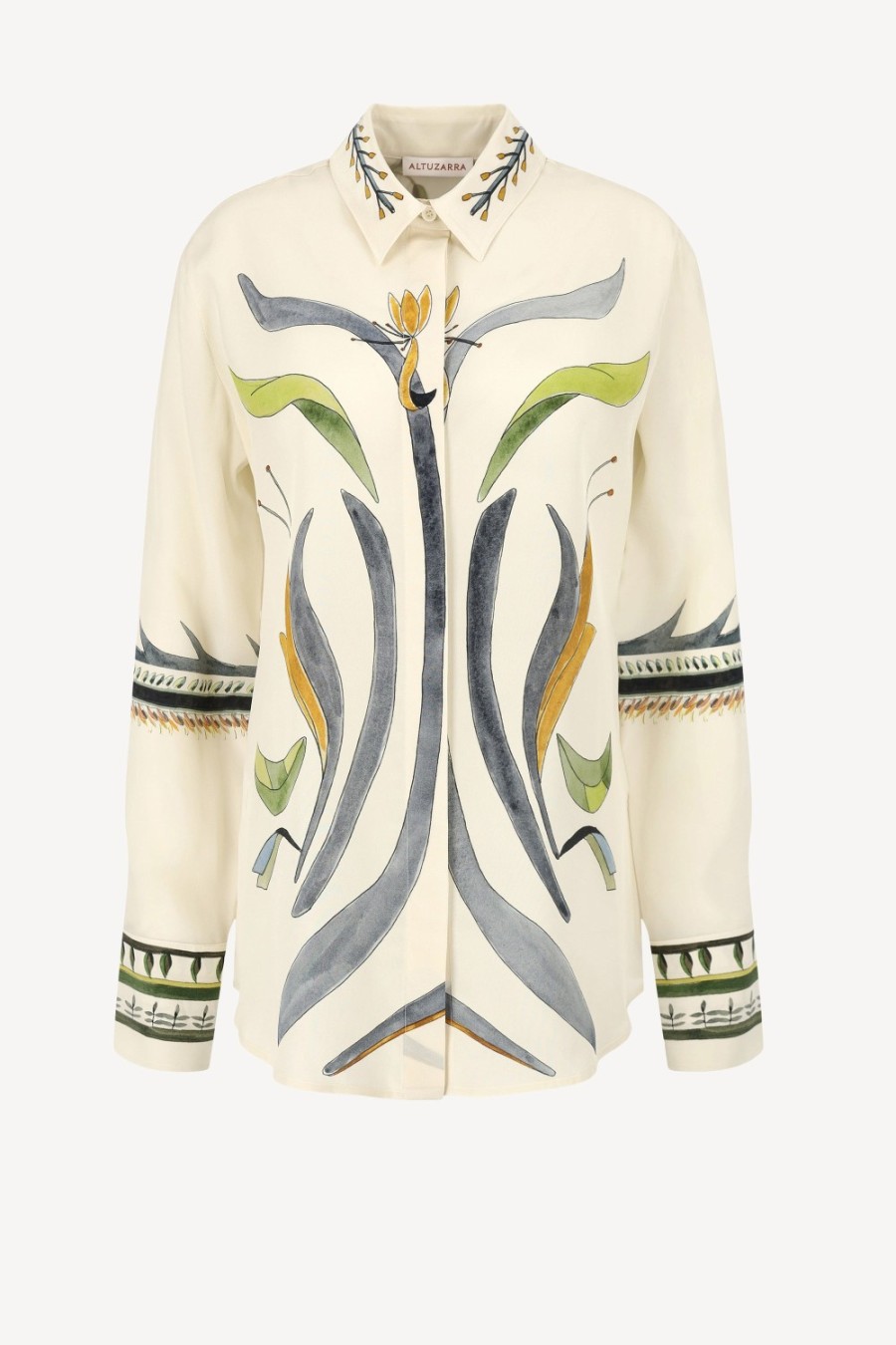 Vetements Altuzarra | Blouse Chika En Ivoire Botanique