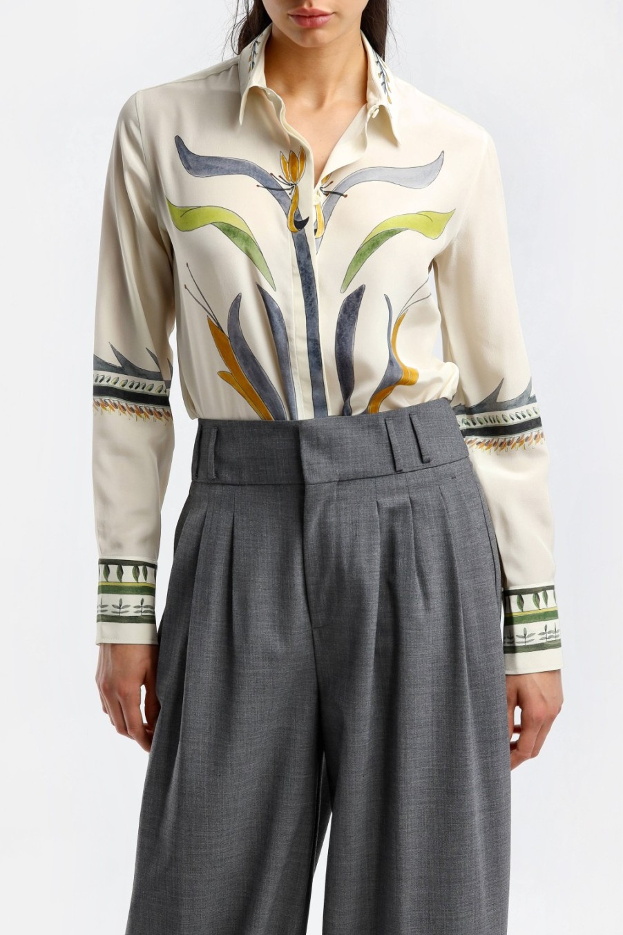 Vetements Altuzarra | Blouse Chika En Ivoire Botanique
