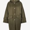 Vetements Ahirain | Veste Parka Techno En Olive Martini