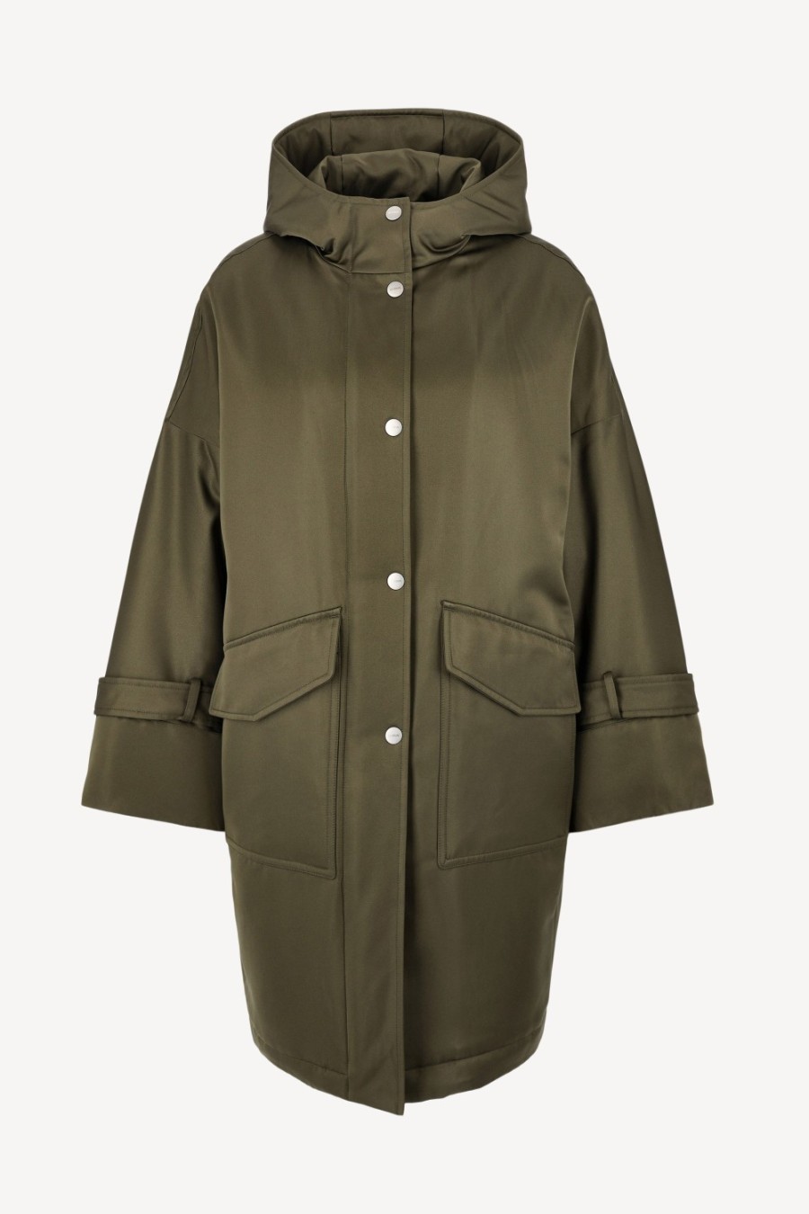 Vetements Ahirain | Veste Parka Techno En Olive Martini