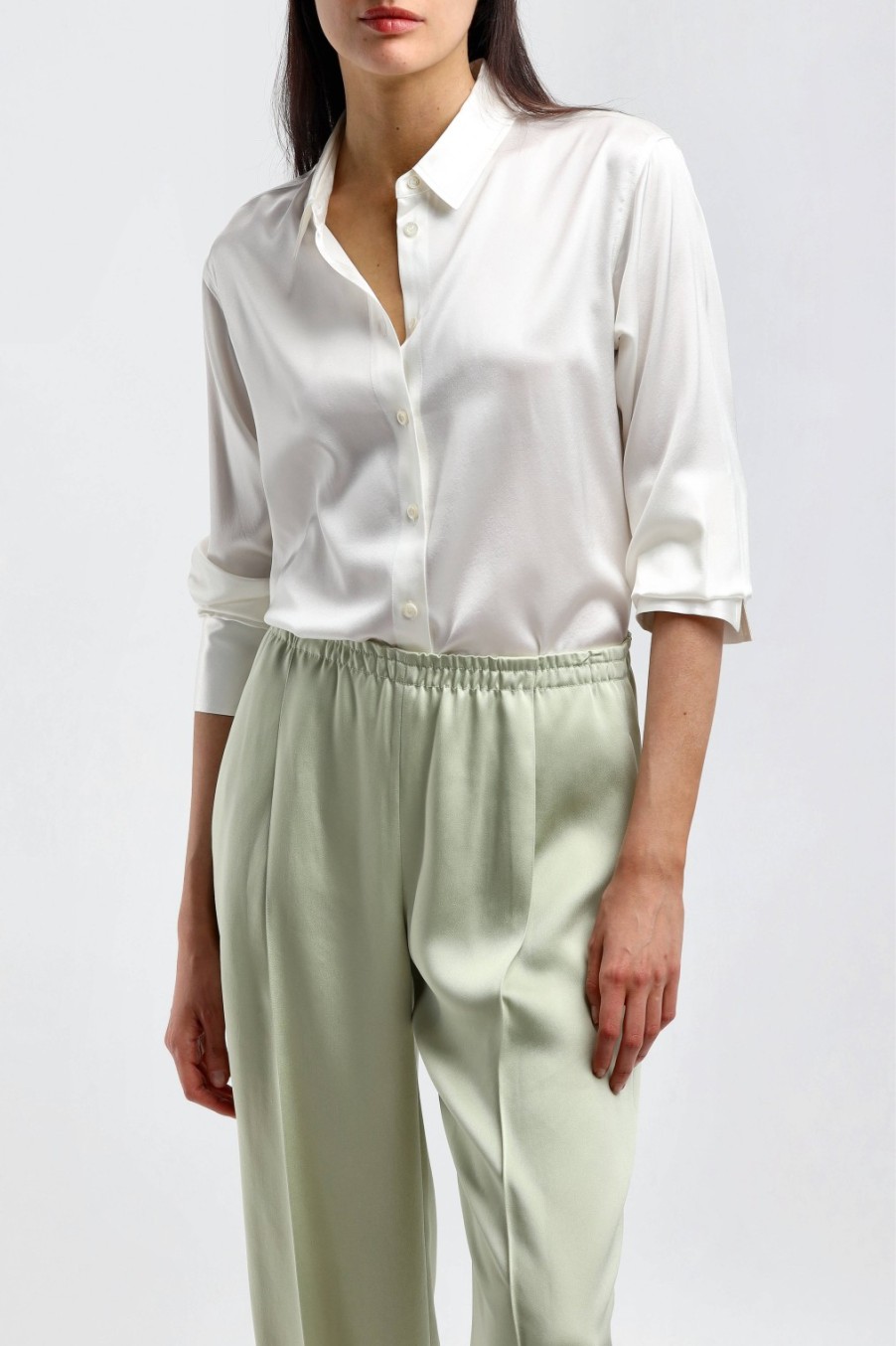 Vetements Frame | Blouse The Standard En Blanc Casse