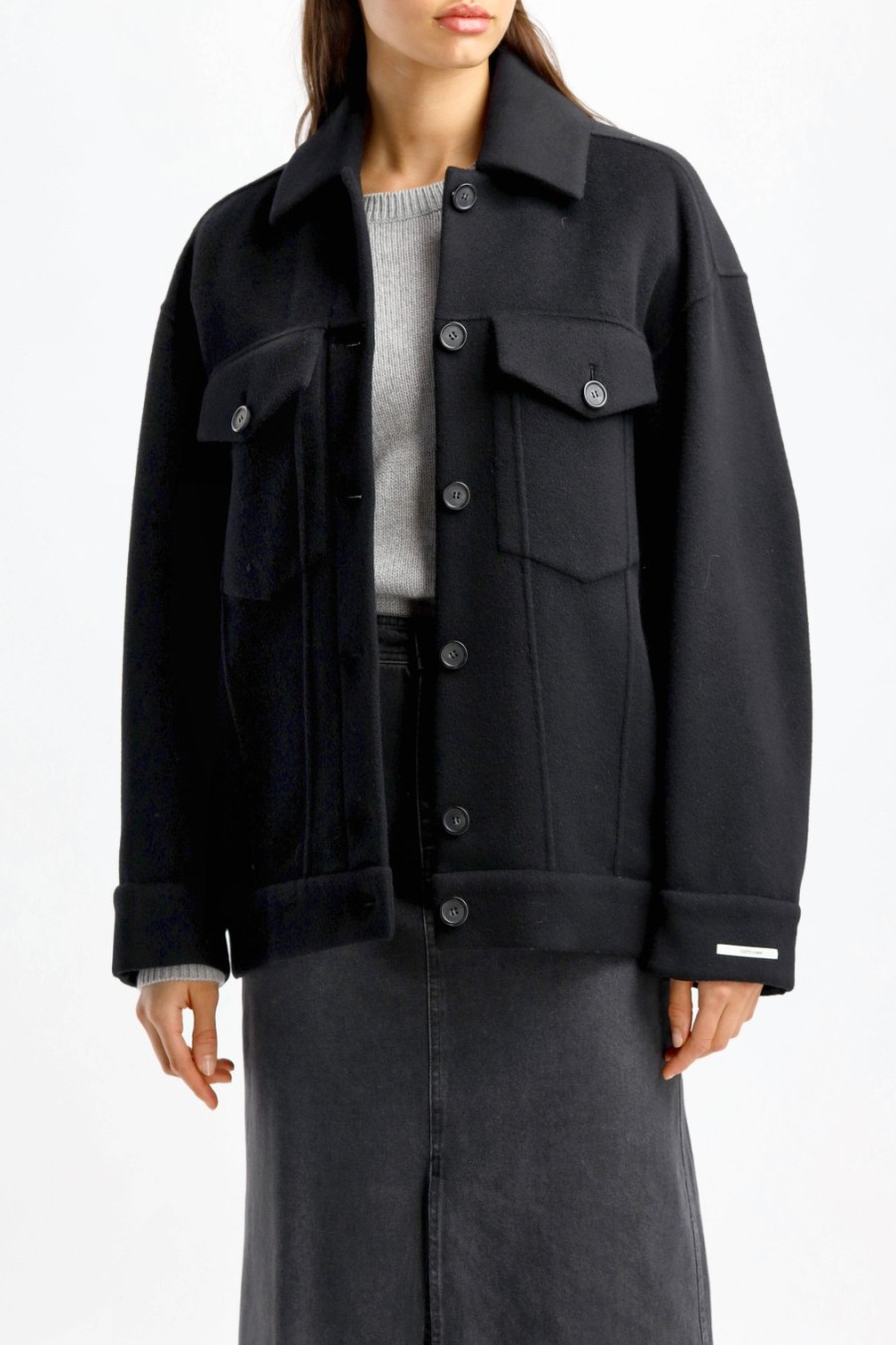 Vetements Sportmax | Veste-Chemise Laccio En Noir