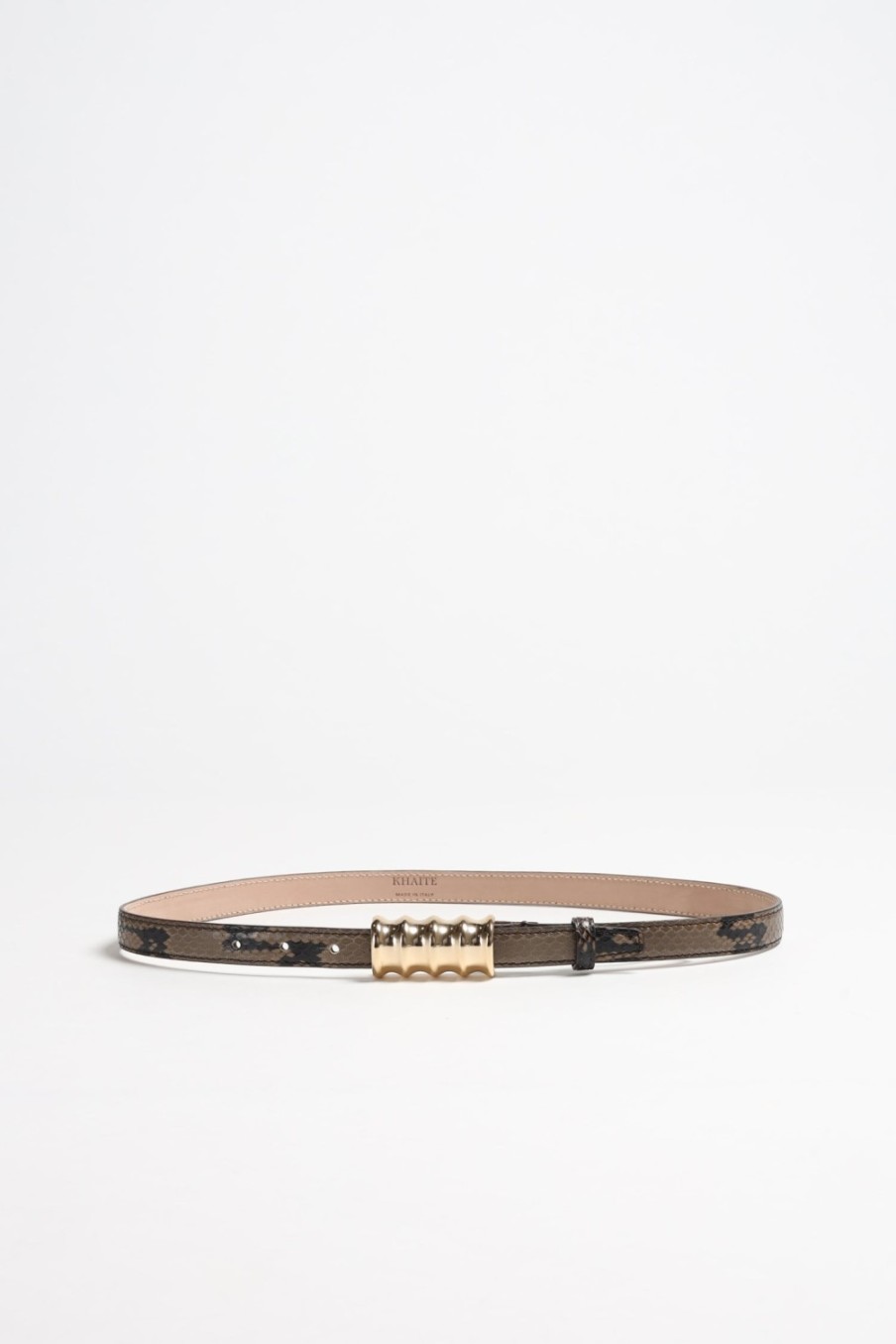 Accessoires Khaite | Ceinture Julius Small Python A Coffee