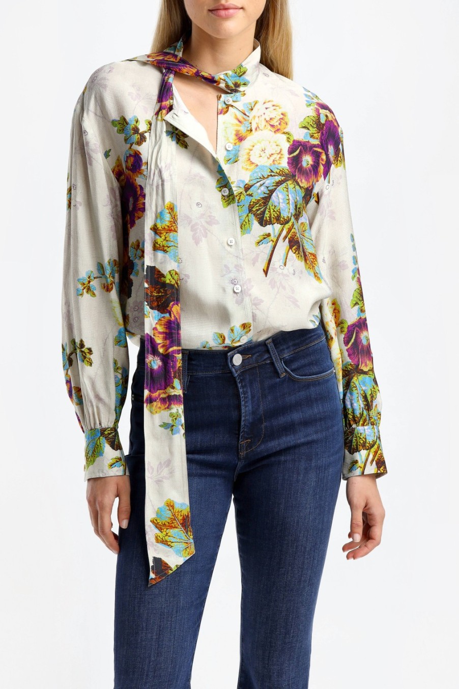 Vetements Tory Burch | Blouse Bow In Traditional Floral