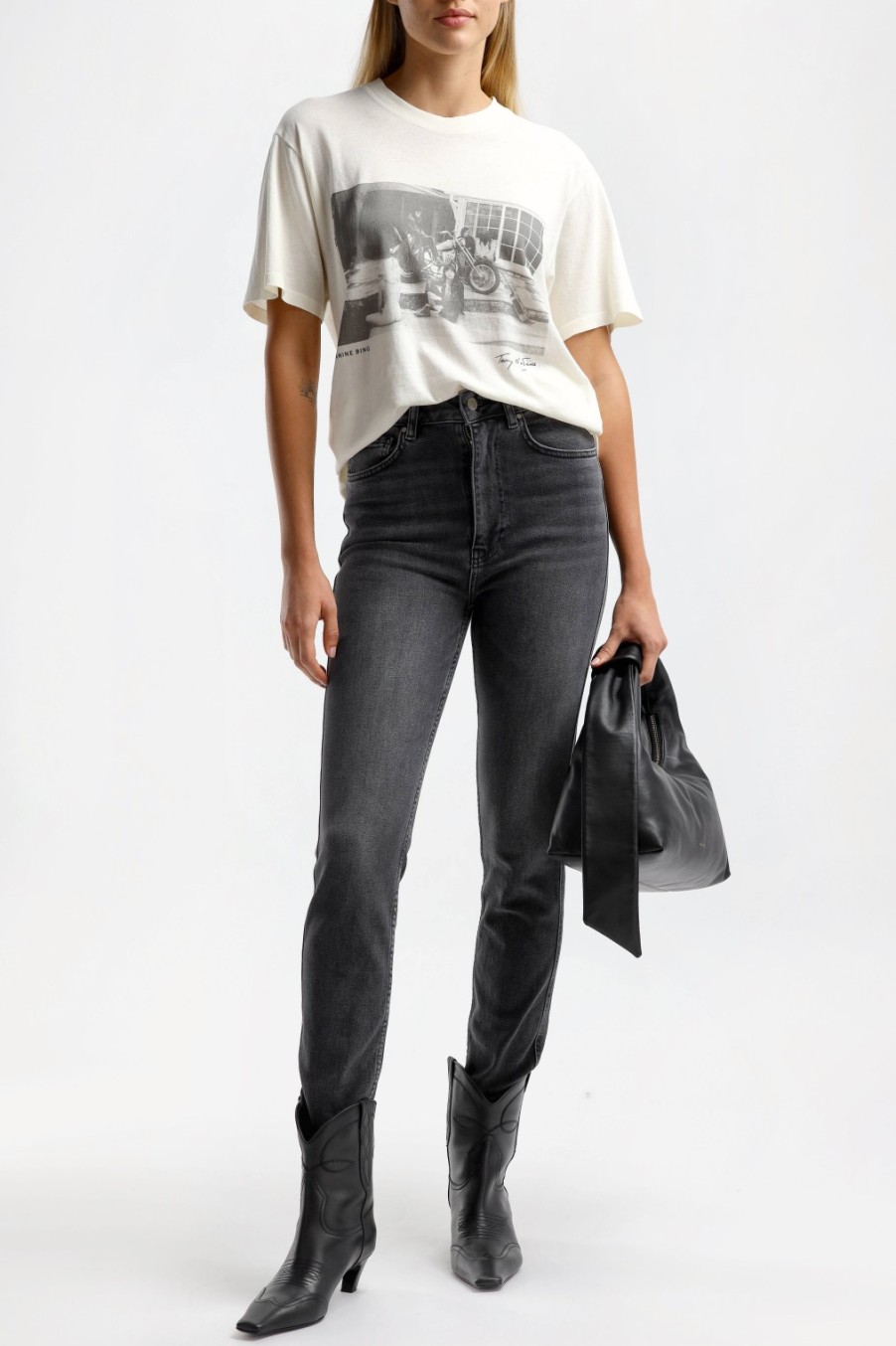 Vetements Anine Bing | T-Shirt Lili Ab X To X Stones En Ivoire