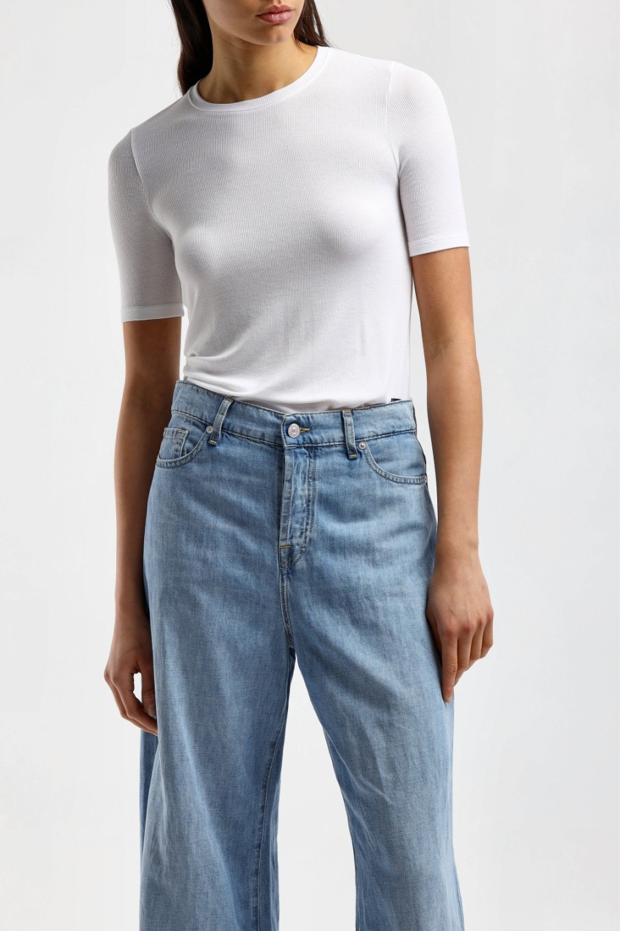 Vetements Anthony Thomas Melillo | T-Shirt Modal Rib En Blanc