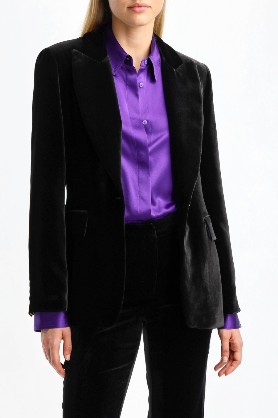 Vetements DMN | Blazer En Velours Noir Mila