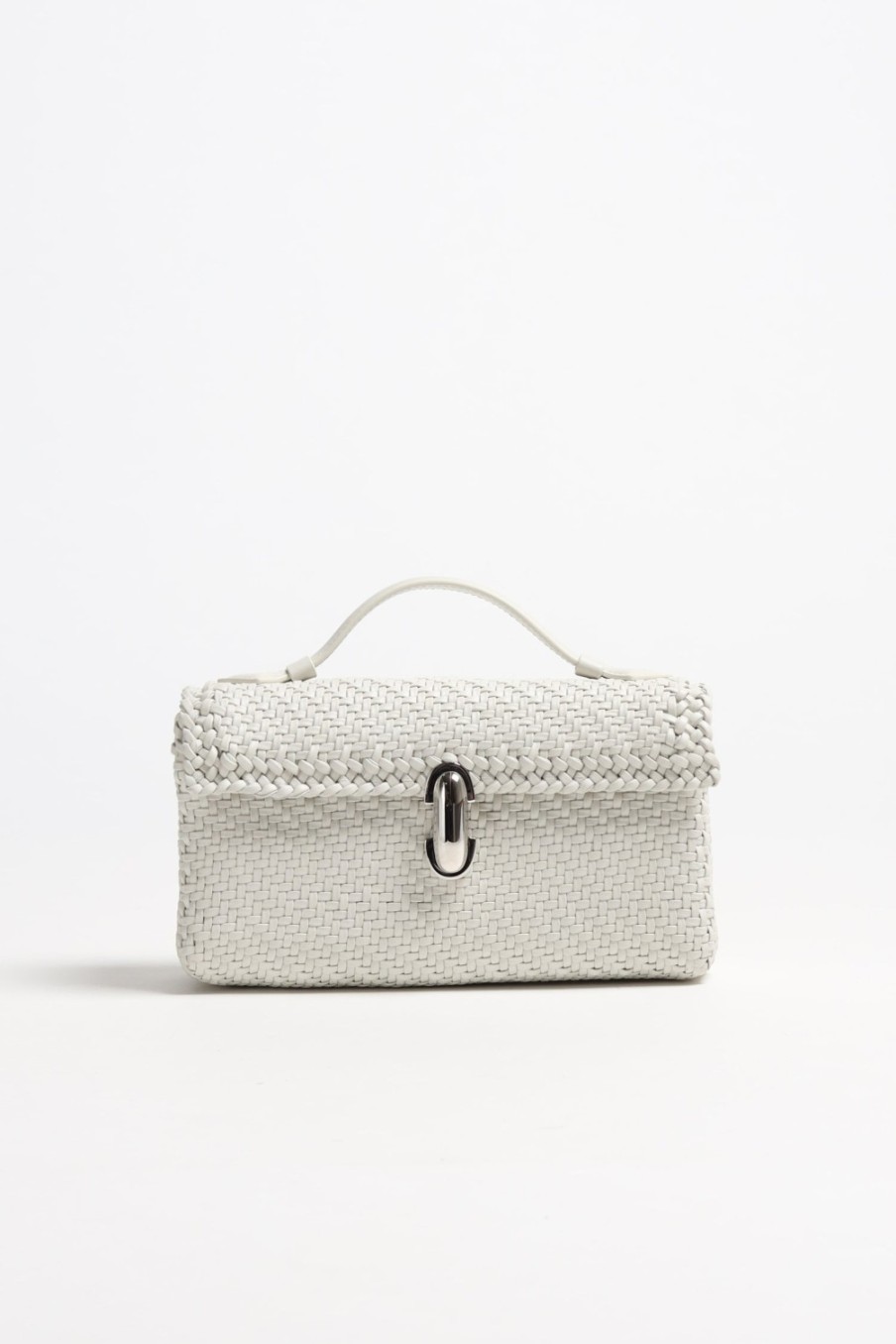 Sacs Savette | Sac Symmetry Pochette Woven En Ivoire