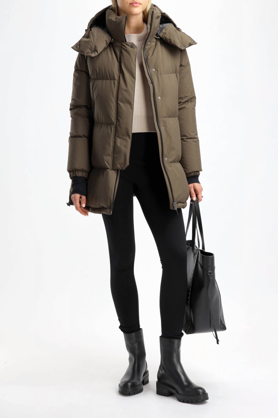 Vetements Herno | Doudoune A Capuche Verte