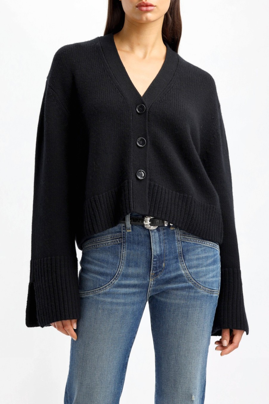 Vetements Allude | Cardigan Boxy En Noir