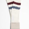 Accessoires Golden Goose | Chaussettes High Rip En Blanc/Navy/Vin