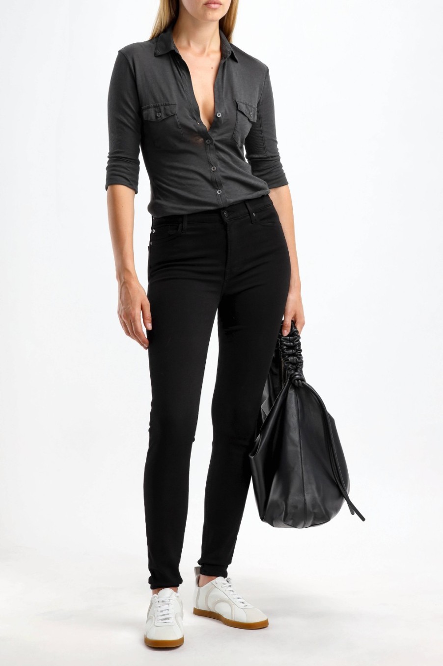 Vetements James Perse | Manchon Long Contrast Panel En Carbone