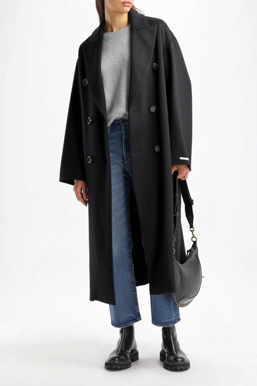 Vetements Sportmax | Manteau Draghi En Noir