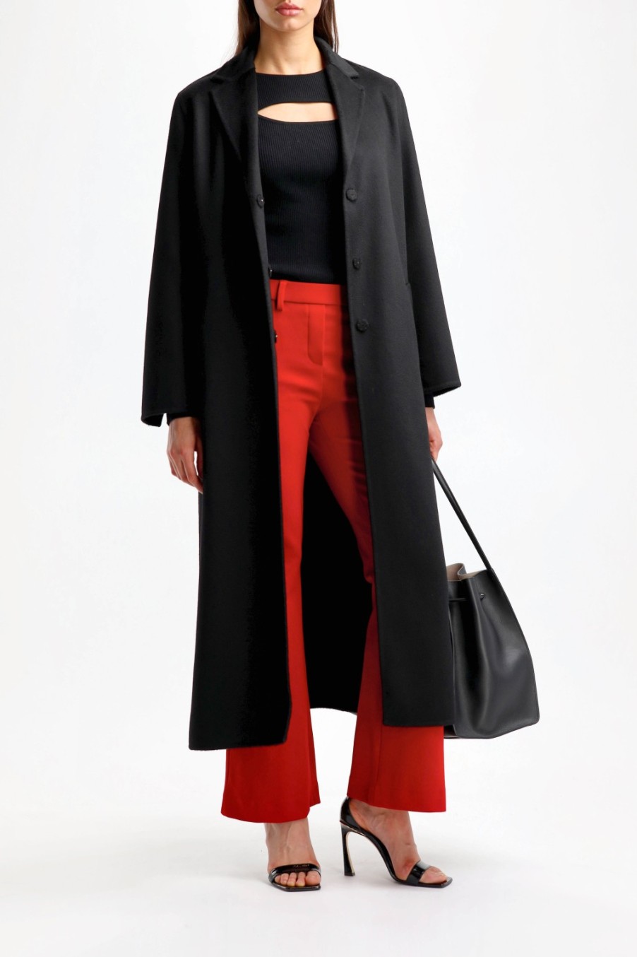 Vetements Agnona | Manteau En Cachemire Noir