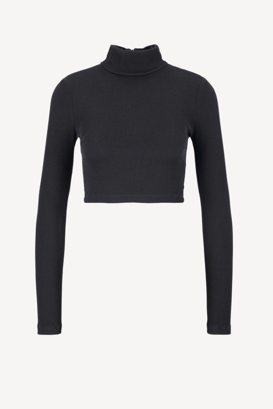 Vetements PatBo | T-Shirt A Manches Longues Mock Neck Noir