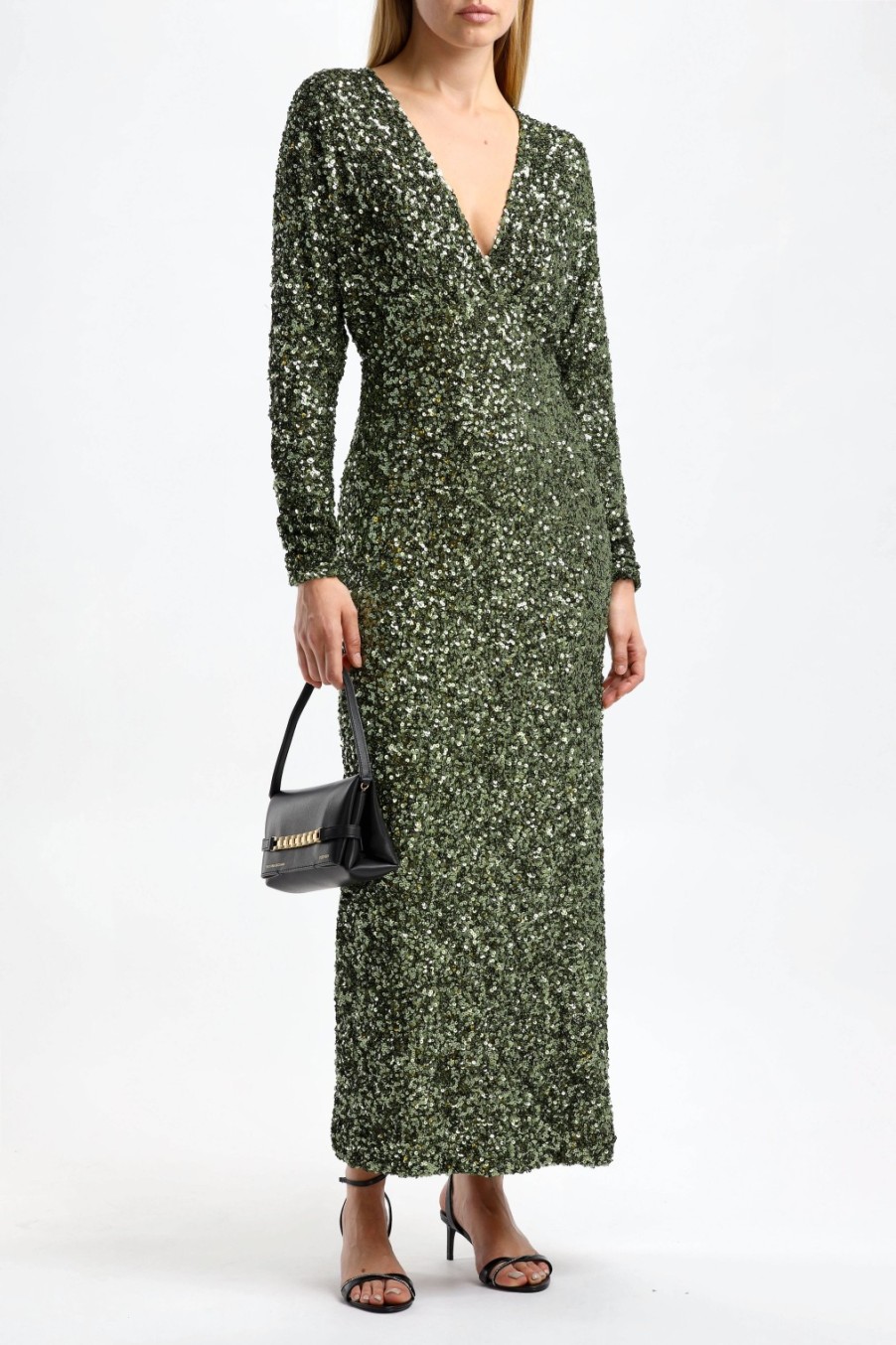 Vetements P.A.R.O.S.H. | Robe Longue Paris En Verde Oliva