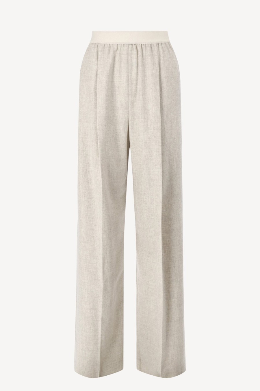 Vetements Agnona | Pantalon Flannel En Champagne
