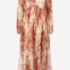 Vetements Zimmermann | Robe Gathered Yolk En Creme Florale