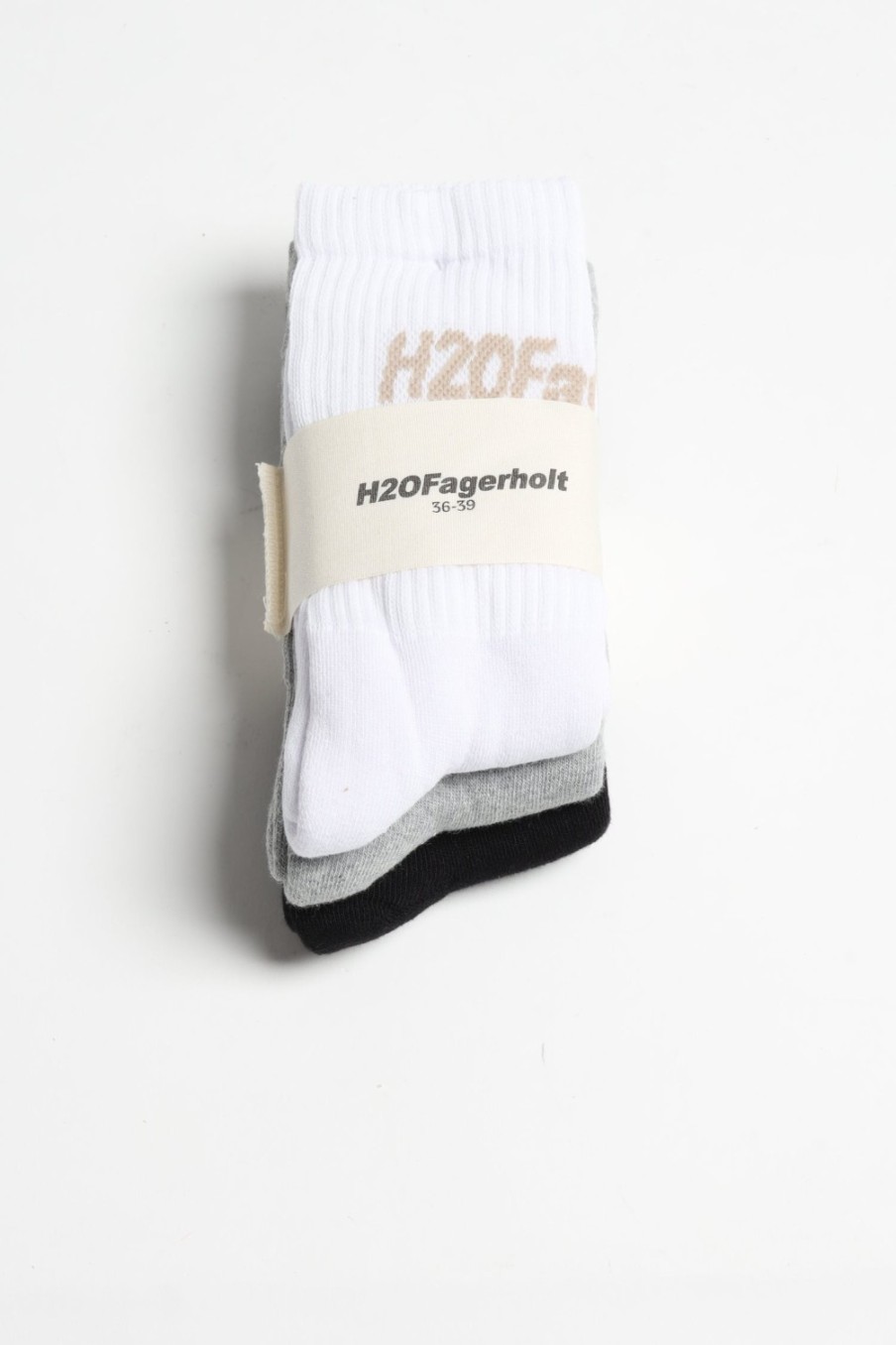 Accessoires H2O Fagerholt | Chaussettes Suck En Noir/Blanc/Gris