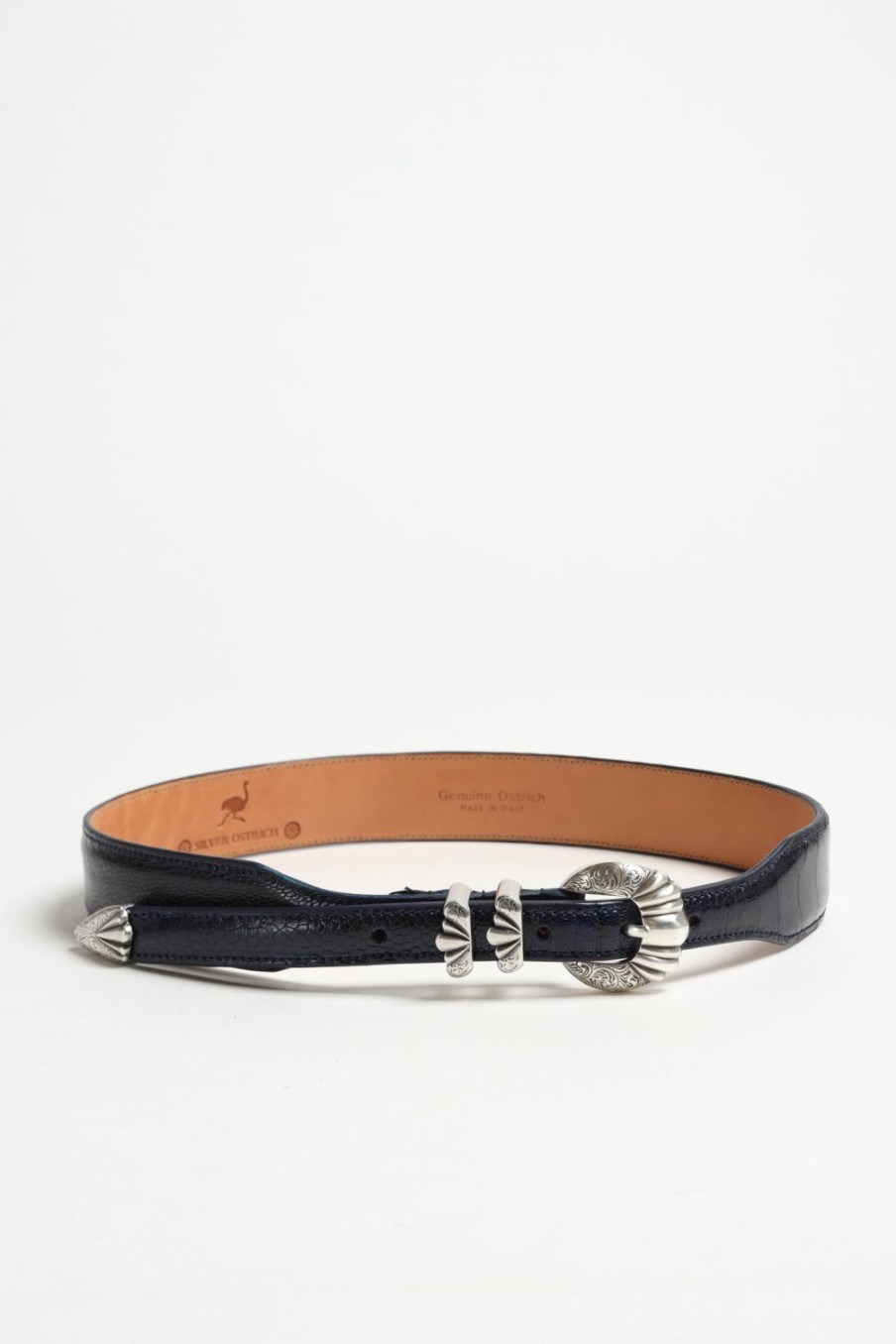Accessoires Silver Ostrich | Ceinture Versailles Ostrich En Bleu
