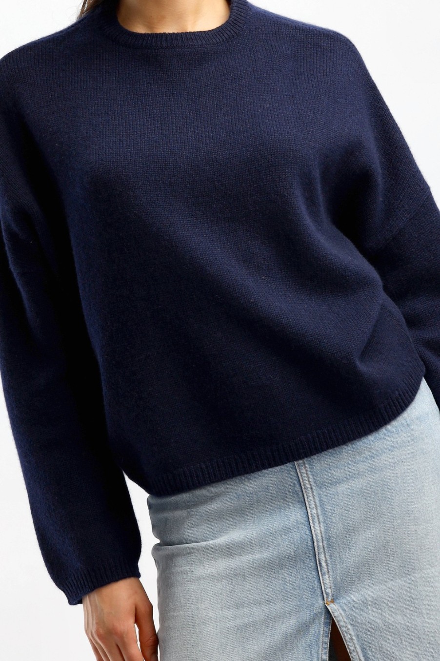 Vetements Van Kukil | Pull-Over Oaklynn En Saphir Fonce