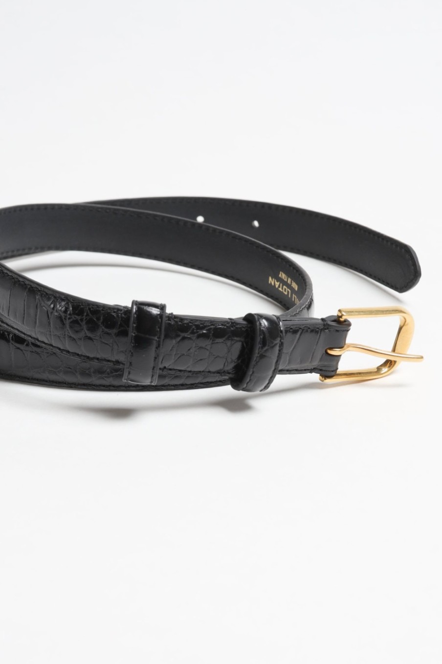 Accessoires Nili Lotan | Ceinture Jane En Noir/Croco