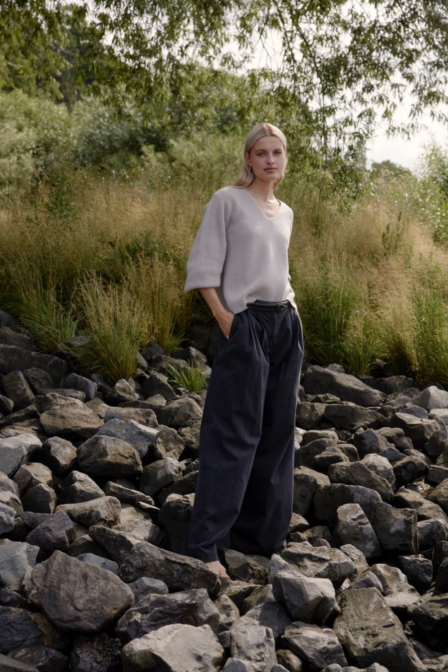 Vetements Nili Lotan | Pantalon Dillon En Carbone