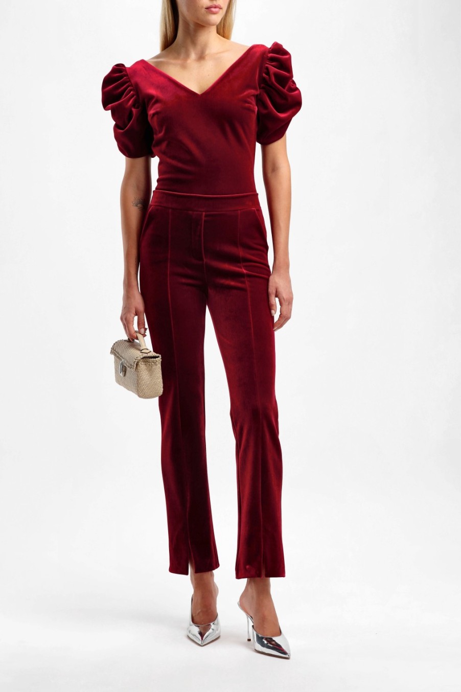 Vetements Chiara Boni | Blouse Sakiolina En Garnet