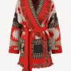 Vetements Alanui | Cardigan Icon Jacquard En Feu De Sable
