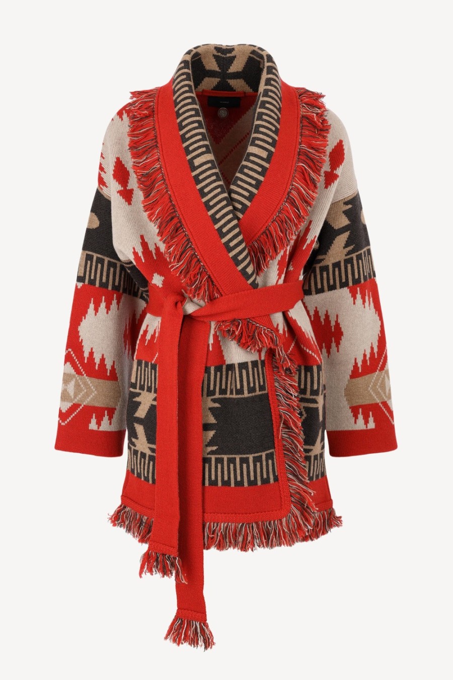 Vetements Alanui | Cardigan Icon Jacquard En Feu De Sable
