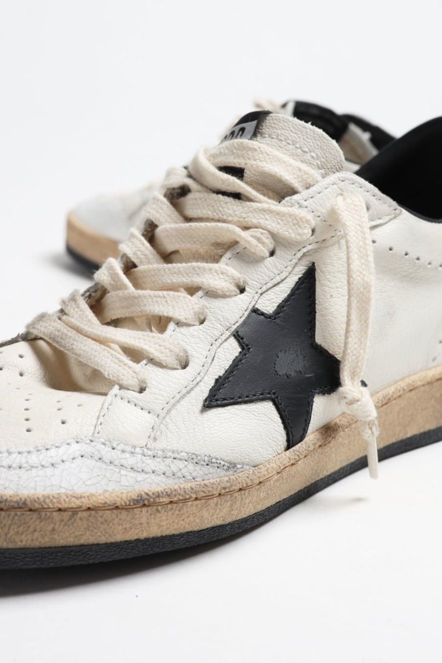 Chaussures Golden Goose | Baskets Ballstar En Blanc/Noir