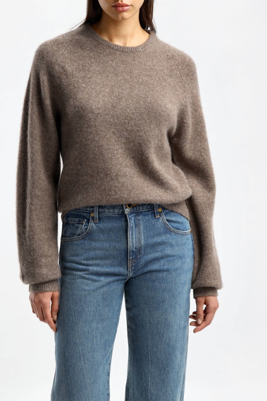 Vetements Frenckenberger | Pullover Mini Round Neck En Marron