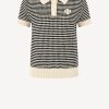 Vetements Tory Burch | Polo Crochet En Francais/Noir