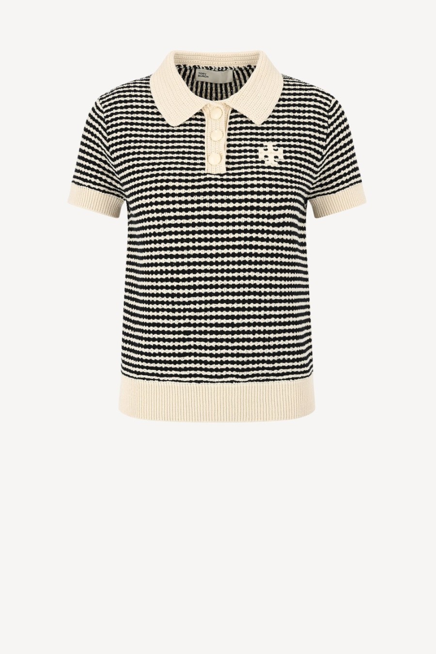 Vetements Tory Burch | Polo Crochet En Francais/Noir
