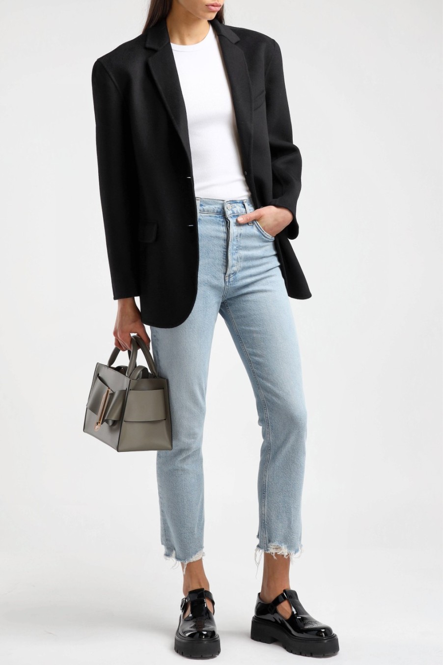 Vetements Anine Bing | Blazer Quinn En Cachemire Noir