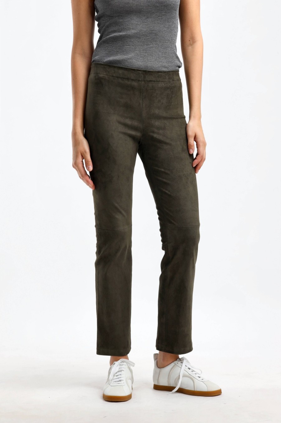 Vetements Stouls | Pantalon En Cuir Velours Jp Twenty In Saxo