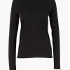 Vetements Nili Lotan | T-Shirt A Manches Longues Baseball En Washed Black