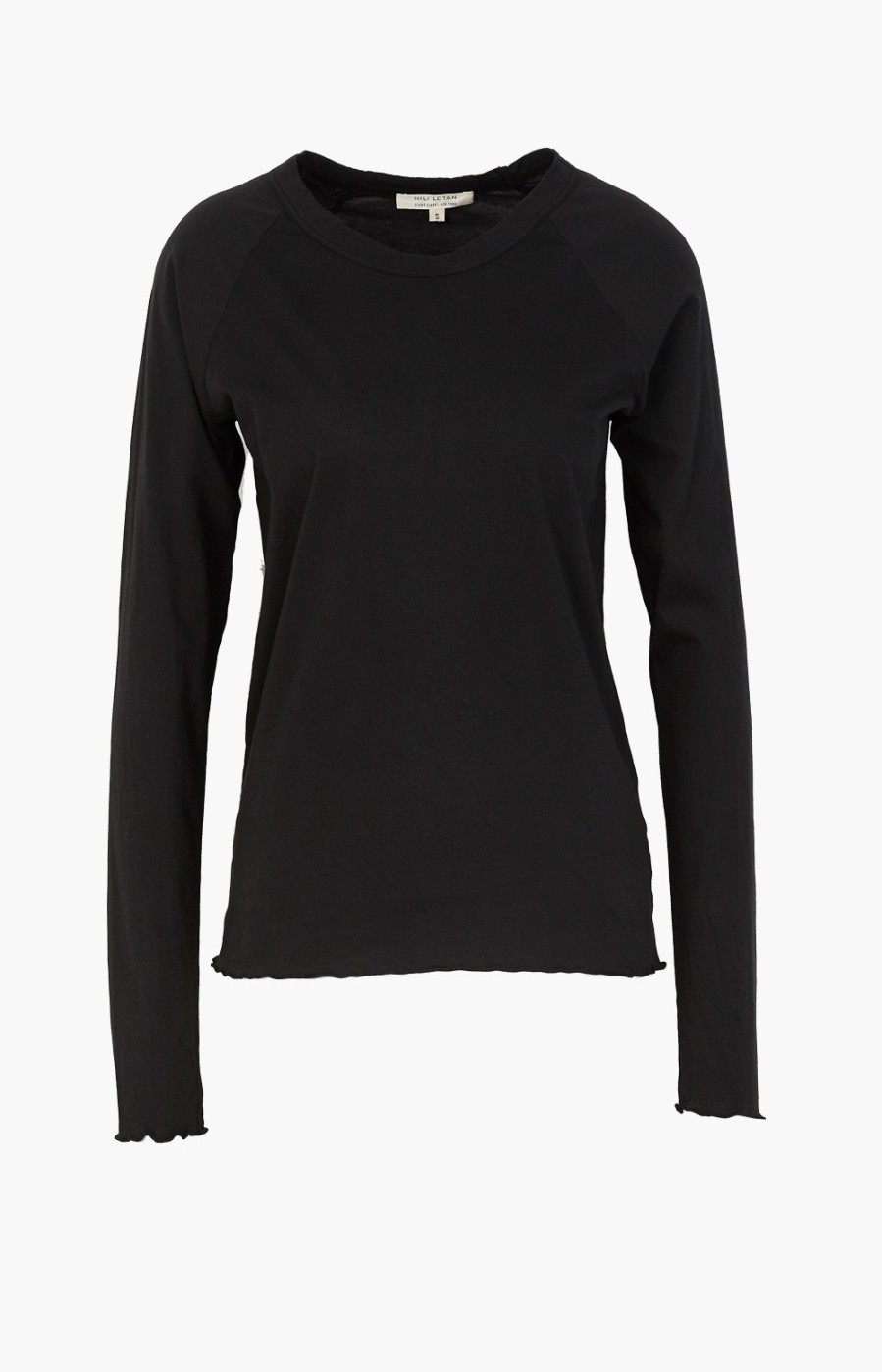 Vetements Nili Lotan | T-Shirt A Manches Longues Baseball En Washed Black