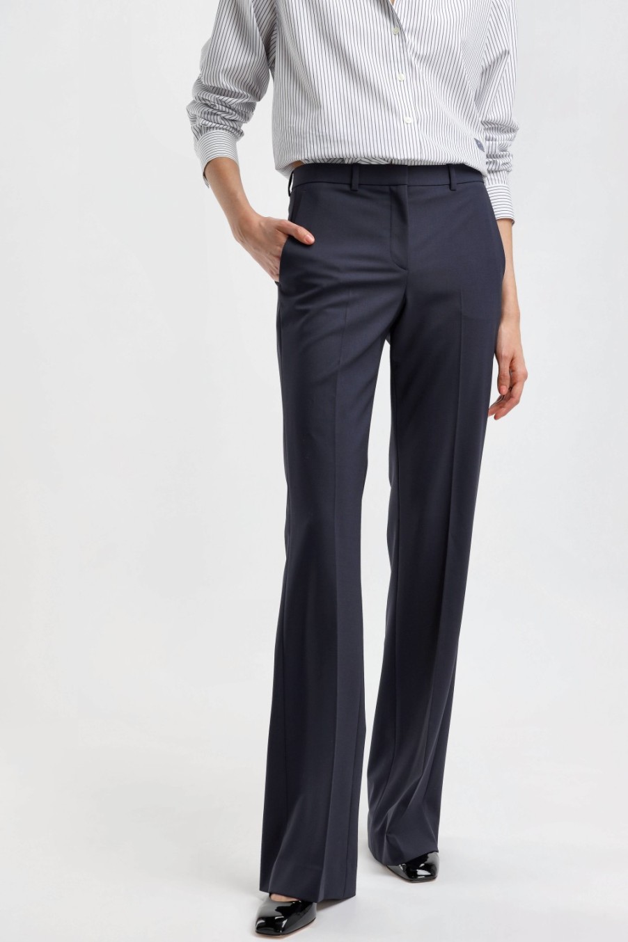 Vetements Theory | Pantalon Demitria Mid En Nocturne Navy