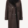 Vetements Yves Salomon | Manteau Shearling En Cacao