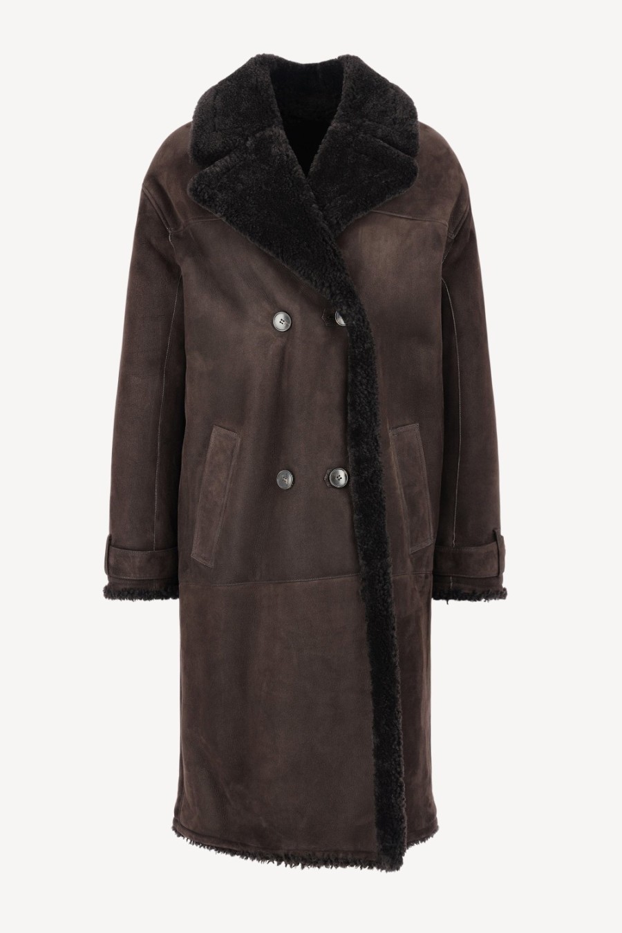 Vetements Yves Salomon | Manteau Shearling En Cacao