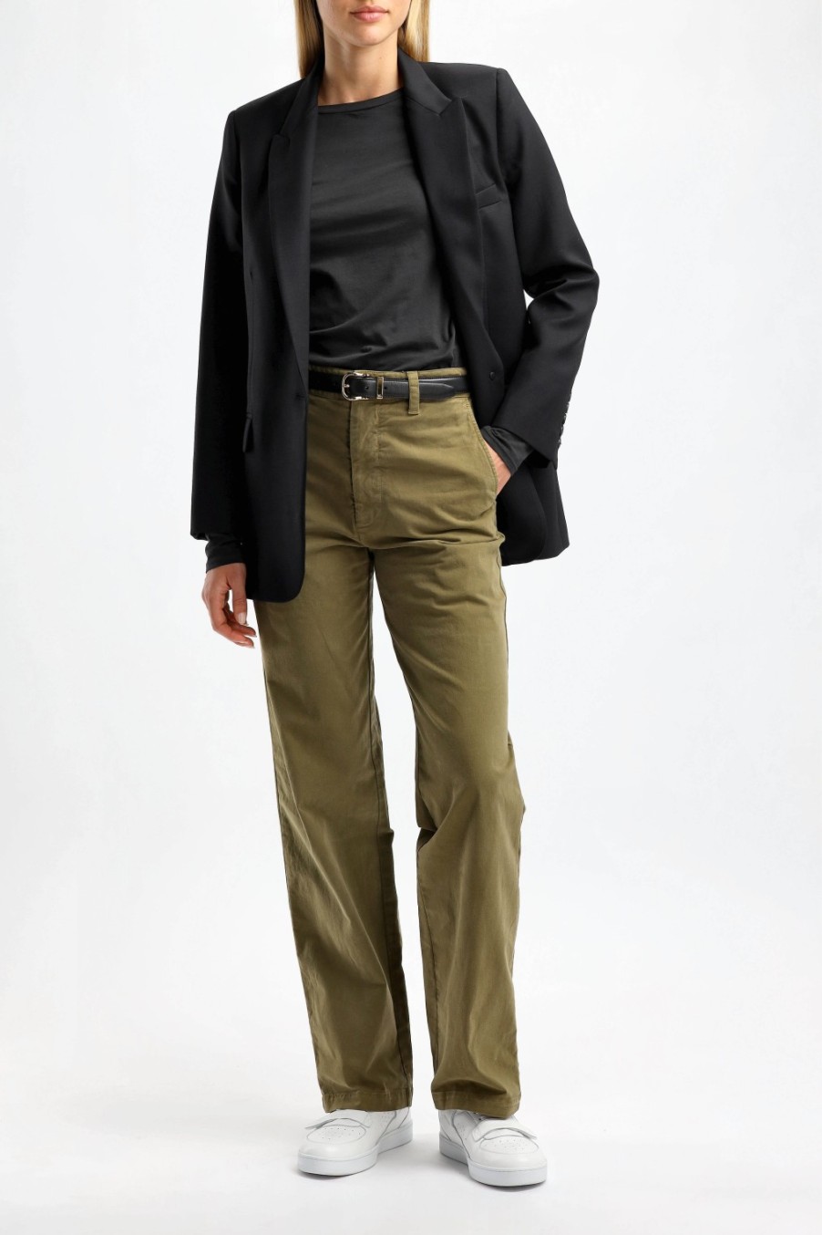 Vetements Nili Lotan | T-Shirt Long En Noir Delave