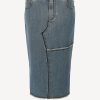 Vetements Tom Ford | Jupe En Jean Midi En Hydrangea