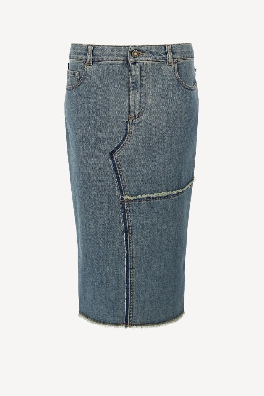 Vetements Tom Ford | Jupe En Jean Midi En Hydrangea