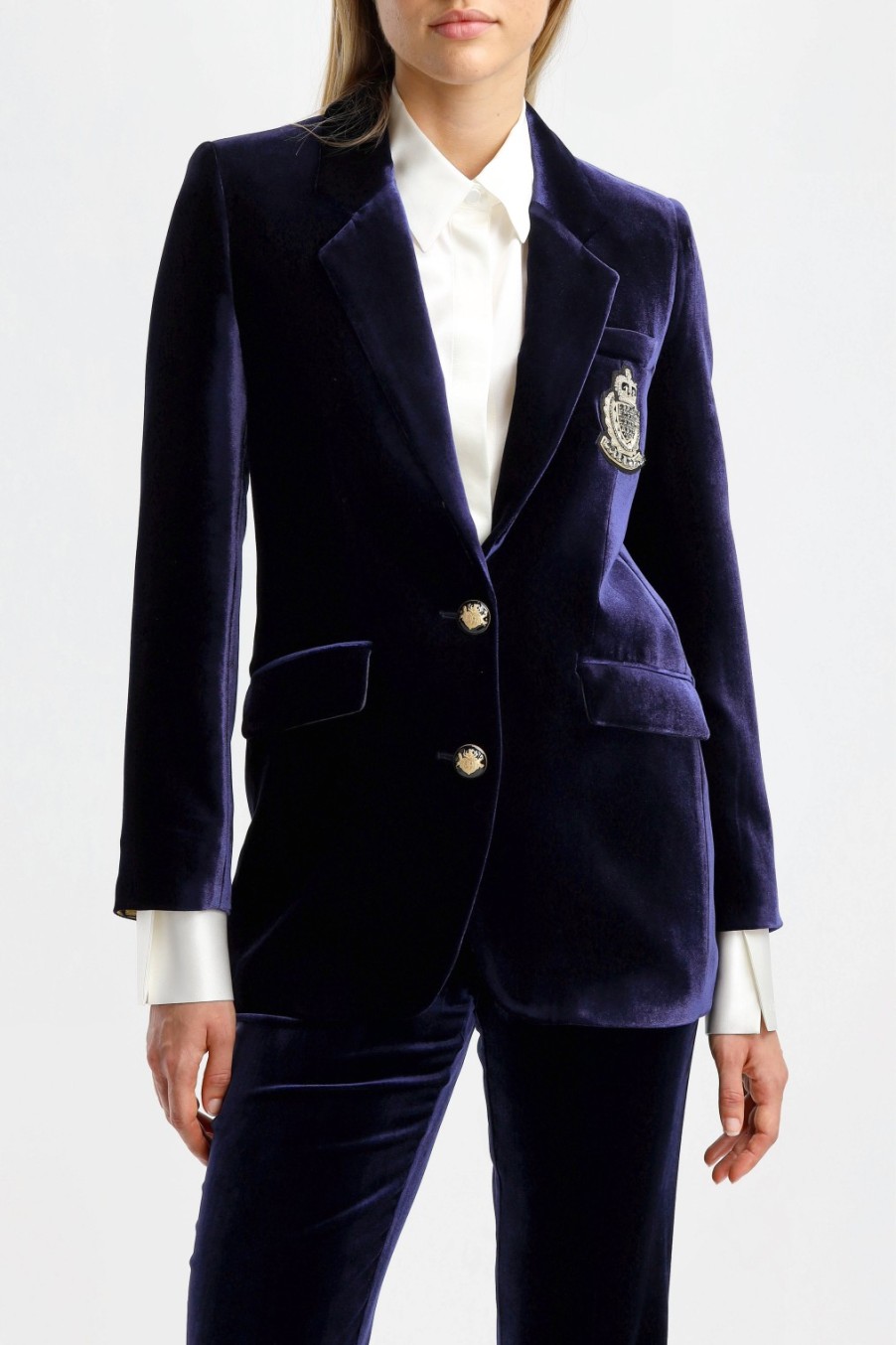 Vetements DMN | Blazer En Velours Armand En Marine