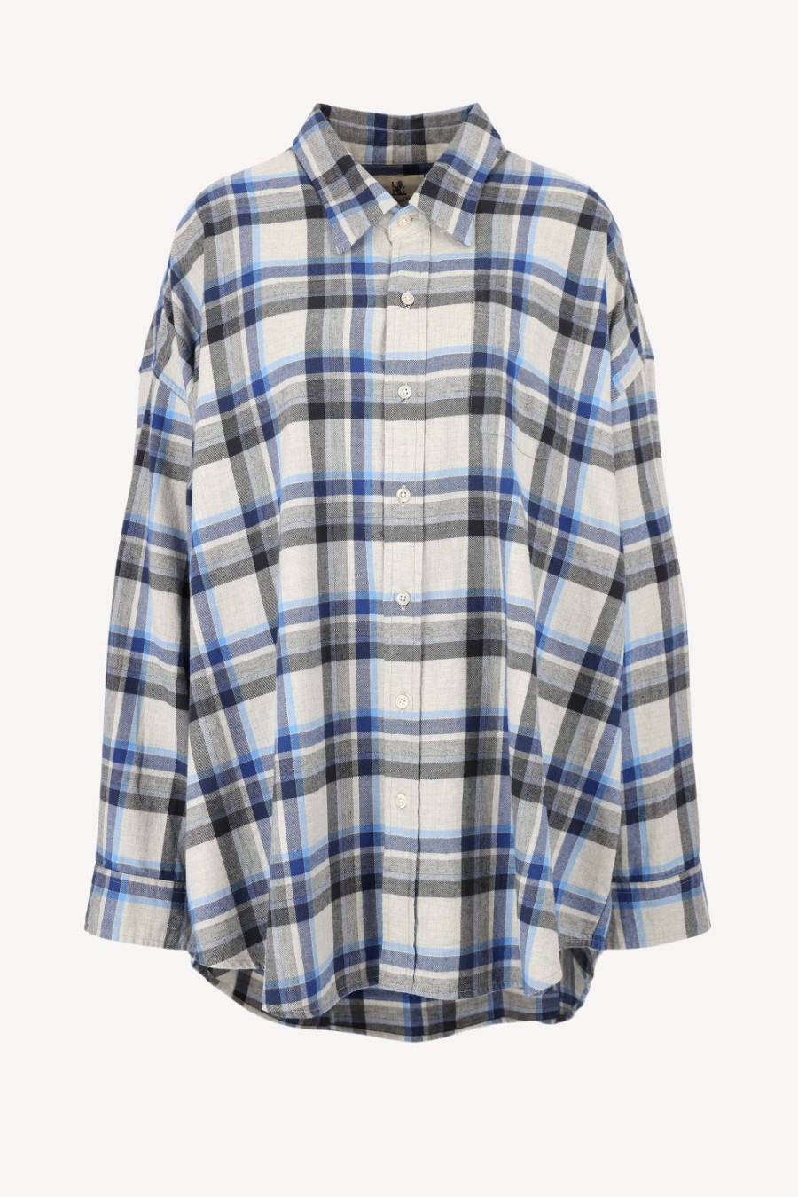 Vetements Denimist | Blouse Button Front En Gris/Bleu