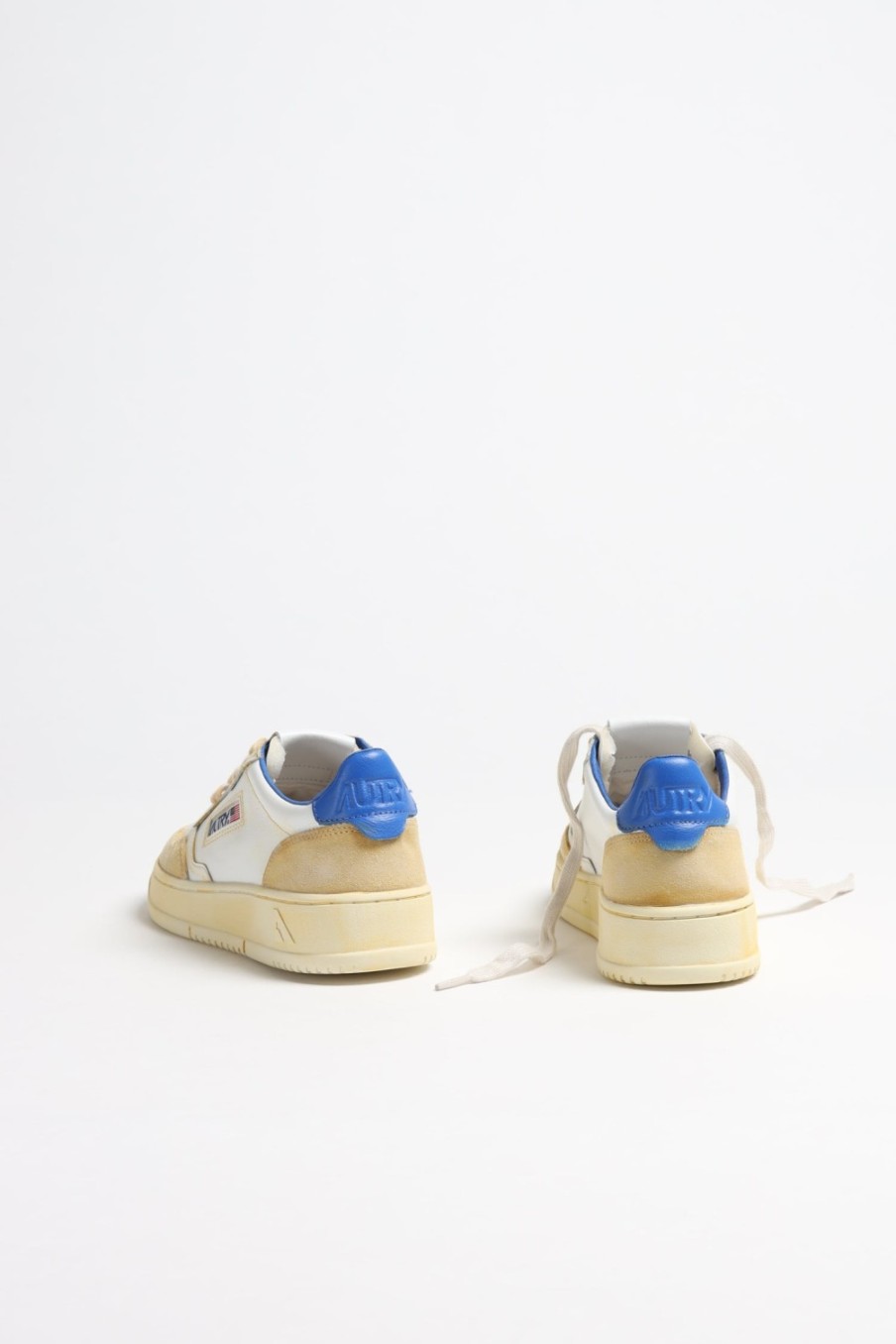 Chaussures Autry | Baskets Super Vintage En Jaune/Blanc/Bleu