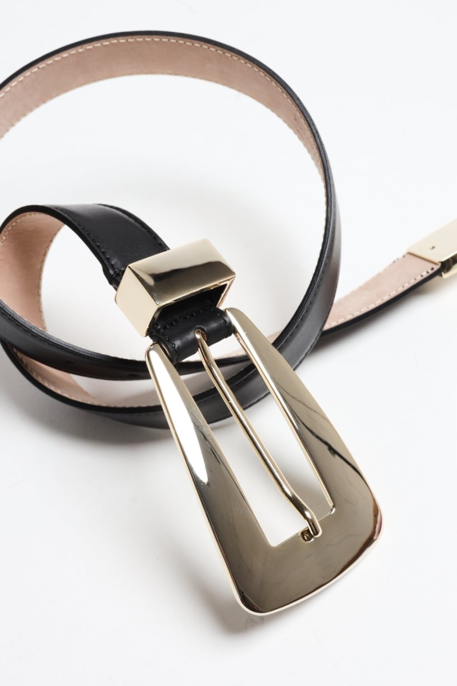 Accessoires Khaite | Ceinture Lucca En Noir/Or