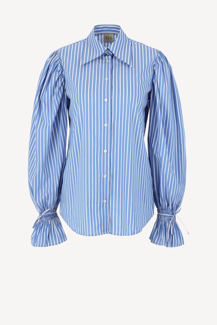 Vetements ÉMANOU | Blouse Maggie En Marine/Blanc