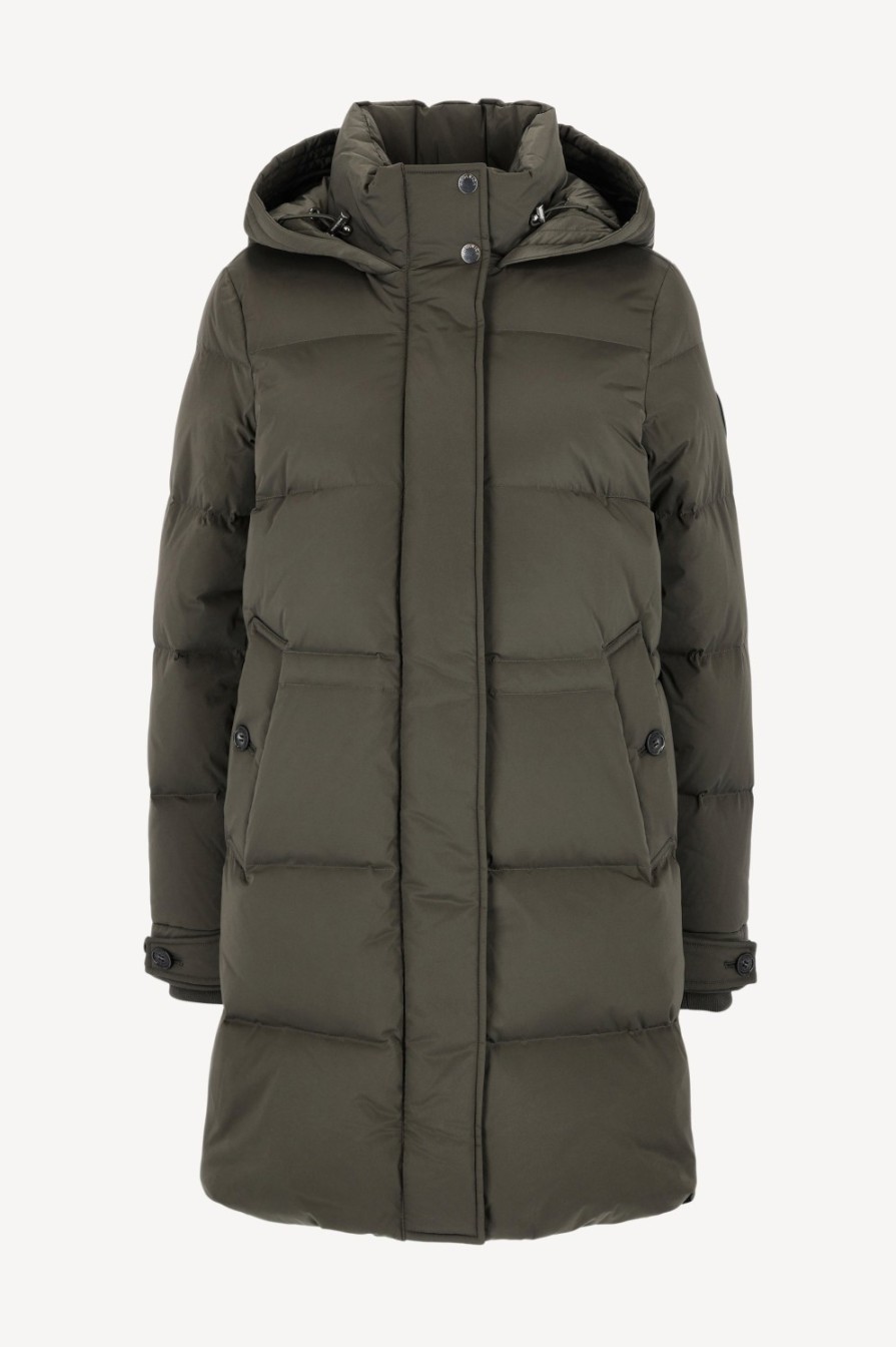 Vetements Woolrich | Parka Alsea En Vert Fonce